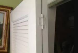 A door with a small window in it
