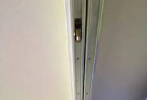 A door with the lock on it and some room